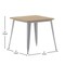 Flash Furniture 31.5 SQ Dining Table Brown Poly Top/Silver Frame JJ-T14619-80-BRSL-GG - alternate 5